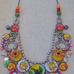 Ayala Bar Metal & Fabric Necklace (Medium)