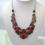 Ayala Bar Metal & Fabric Necklace_Small (Medium)