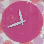 Bold Hand Wall Clock Fushcia (Medium)