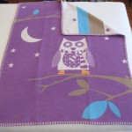 Designer Baby Blanket_Purple Owl (Medium)