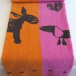 Kids Blanket LG_Orange&Pink Donkey (Medium)